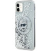Karl Lagerfeld Liquid Glitter Choupette Head MagSafe Case for iPhone 11 / Xr - Transparent - (KF002106-0)
