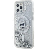 Karl Lagerfeld Liquid Glitter Choupette Head MagSafe Case for iPhone 12 / 12 Pro - Transparent - (KF002107-0)