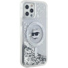 Karl Lagerfeld Liquid Glitter Choupette Head MagSafe Case for iPhone 12 / 12 Pro - Transparent - (KF002107-0)