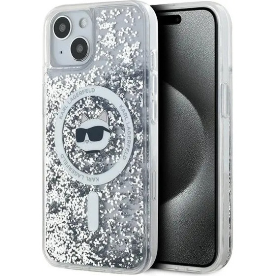 Karl Lagerfeld Liquid Glitter Choupette Head MagSafe case for iPhone 13 - transparent - (KF002108-0)