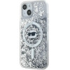 Karl Lagerfeld Liquid Glitter Choupette Head MagSafe case for iPhone 14 / 15 / 13 - transparent - (KF002111-0)