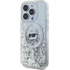 Karl Lagerfeld Liquid Glitter Choupette Head MagSafe case for iPhone 15 Pro - transparent - (KF002117-0)