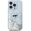 Karl Lagerfeld Liquid Glitter Choupette Head MagSafe case for iPhone 15 Pro - transparent - (KF002117-0)