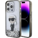 Karl Lagerfeld Liquid Glitter Ikonik case for iPhone 15 Pro - transparent - (KF001773-0)