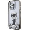 Karl Lagerfeld Liquid Glitter Ikonik case for iPhone 15 Pro - transparent - (KF001773-0)