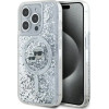 Karl Lagerfeld Liquid Glitter Karl & Choupette Head Magsafe Case for iPhone 15 Pro Max - Clear - (KF002340-0)