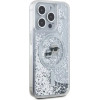 Karl Lagerfeld Liquid Glitter Karl & Choupette Head Magsafe Case for iPhone 15 Pro Max - Clear - (KF002340-0)