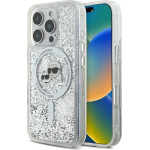 Karl Lagerfeld Liquid Glitter Karl & Choupette Head Magsafe Case for iPhone 16 Pro Max - Clear - (KF002344-0)