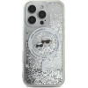 Karl Lagerfeld Liquid Glitter Karl & Choupette Head Magsafe Case for iPhone 16 Pro Max - Clear - (KF002344-0)