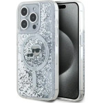 Karl Lagerfeld Liquid Glitter Karl & Choupette Head Magsafe iPhone 15 Pro Case - Clear - (KF002339-0)