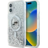Karl Lagerfeld Liquid Glitter Karl & Choupette Head Magsafe iPhone 16 Plus Case - Clear - (KF002342-0)