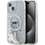 Karl Lagerfeld Liquid Glitter Karl Head MagSafe case for iPhone 15 / 14 / 13 - transparent - (KF002103-0)