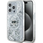 Karl Lagerfeld Liquid Glitter Karl Head MagSafe case for iPhone 15 Pro - transparent - (KF002104-0)