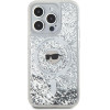 Karl Lagerfeld Liquid Glitter Karl Head MagSafe case for iPhone 15 Pro Max - transparent - (KF002105-0)