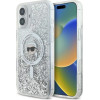 Karl Lagerfeld Liquid Glitter Karl Head Magsafe Case for iPhone 16 Plus - Clear - (KF002390-0)