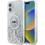 Karl Lagerfeld Liquid Glitter Karl Head Magsafe Case for iPhone 16 Plus - Clear - (KF002390-0)
