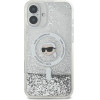 Karl Lagerfeld Liquid Glitter Karl Head Magsafe Case for iPhone 16 Plus - Clear - (KF002390-0)