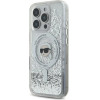 Karl Lagerfeld Liquid Glitter Karl Head Magsafe Case for iPhone 16 Pro - Clear - (KF002345-0)