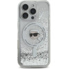 Karl Lagerfeld Liquid Glitter Karl Head Magsafe Case for iPhone 16 Pro - Clear - (KF002345-0)