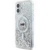 Karl Lagerfeld Liquid Glitter Karl Head Magsafe iPhone 16 Case - Clear - (KF002389-0)