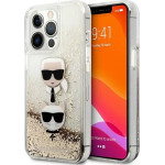 Karl Lagerfeld Liquid Glitter Karl&Choupette Head Case for iPhone 13 Pro Max 6.7 - Gold - (KF000873-0)