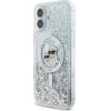 Karl Lagerfeld Liquid Glitter Karl&Choupette Head Magsafe iPhone 16 Case - Clear - (KF002341-0)