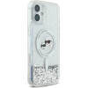 Karl Lagerfeld Liquid Glitter Karl&Choupette Head Magsafe iPhone 16 Case - Clear - (KF002341-0)