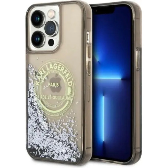Karl Lagerfeld Liquid Glitter RSG case for iPhone 14 Pro Max - black - (KF001216-0)