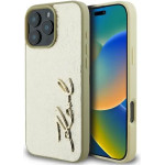 Karl Lagerfeld Metal Signature iPhone 16 Pro Case - Gold - (KF002249-0)