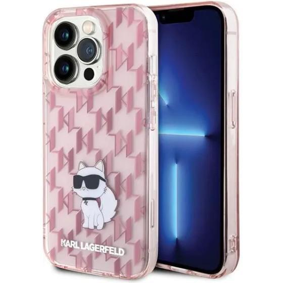 Karl Lagerfeld Monogram Choupette case for iPhone 15 Pro Max - pink - (KF001754-0)