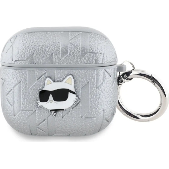 Karl Lagerfeld Monogram Choupette Head case for AirPods 4 - silver - (KF002538-0)