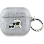Karl Lagerfeld Monogram Karl & Choupette Head case for AirPods 4 - silver - (KF002537-0)