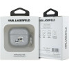 Karl Lagerfeld Monogram Karl & Choupette Head case for AirPods 4 - silver - (KF002537-0)