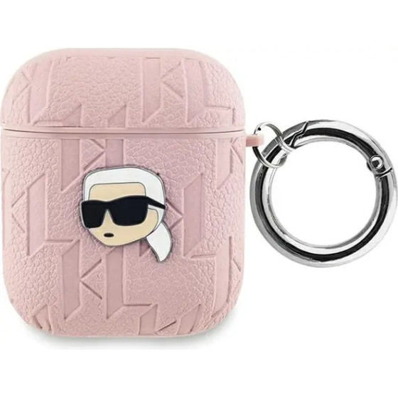 Karl Lagerfeld Monogram Karl Head case for AirPods 1 / 2 - pink - (KF002155-0)