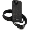 Karl Lagerfeld Monogram Plaque Logo Strap Case for iPhone 14 / 15 / 13 6.1 - Black - (KF001109-0)