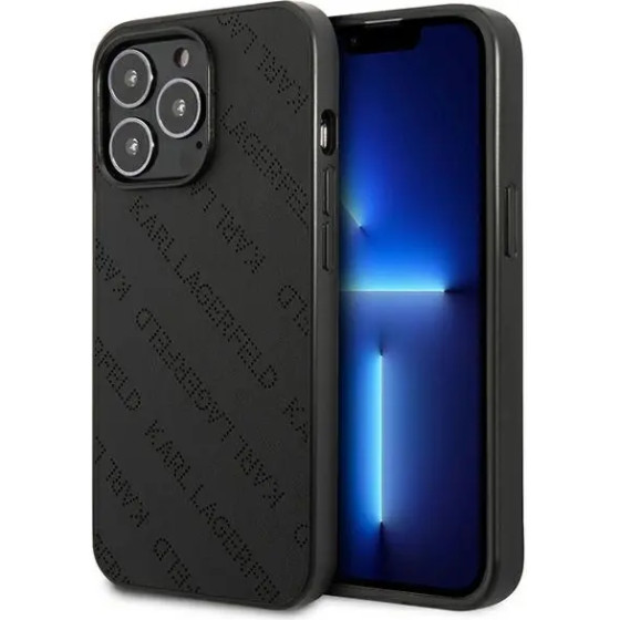 Karl Lagerfeld Perforated Allover iPhone 13 Pro Max 6.7 Case - Black - (KF001026-0)
