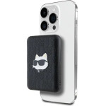 Karl Lagerfeld Powerbank inductive KLPB5FPGKSCHHK 16W 5000mAh black/black Choupette Head Pin MagSafe - (KF002167-0)