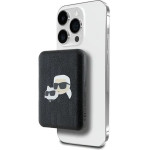 Karl Lagerfeld Powerbank inductive KLPB5FPGKSKCHK 16W 5000mAh black/black Karl&Choupette Head Pin MagSafe - (KF002166-0)
