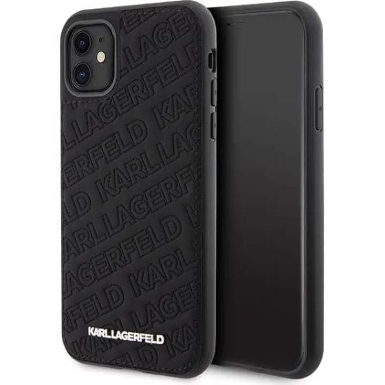 Karl Lagerfeld Quilted K Pattern case for iPhone 11 / Xr - black - (KF001895-0)