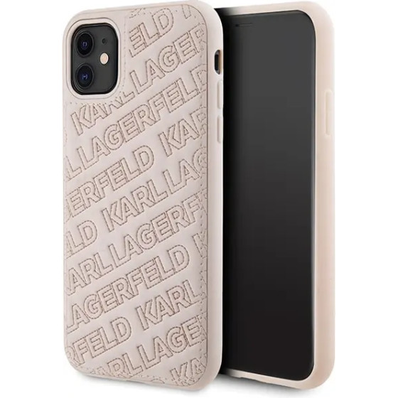 Karl Lagerfeld Quilted K Pattern case for iPhone 11 / Xr - pink - (KF001896-0)