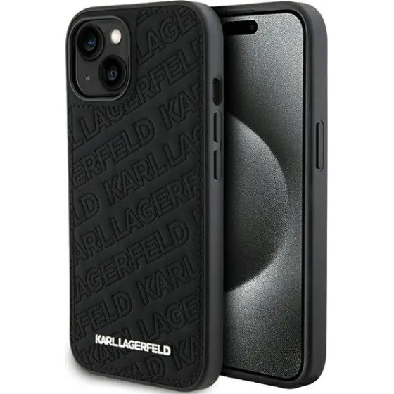Karl Lagerfeld Quilted K Pattern case for iPhone 15 Plus / 14 Plus - black - (KF001857-0)