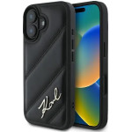 Karl Lagerfeld Quilted Signature iPhone 16 Plus Case - Black - (KF002270-0)