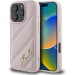 Karl Lagerfeld Quilted Signature iPhone 16 Pro Case - Pink - (KF002244-0)