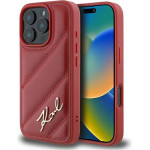 Karl Lagerfeld Quilted Signature iPhone 16 Pro Case - Red - (KF002366-0)