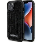 Karl Lagerfeld Rhinestone Logo Metal Plate case for iPhone 15 - black - (KF001781-0)