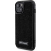 Karl Lagerfeld Rhinestone Logo Metal Plate case for iPhone 15 - black - (KF001781-0)
