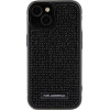 Karl Lagerfeld Rhinestone Logo Metal Plate case for iPhone 15 - black - (KF001781-0)