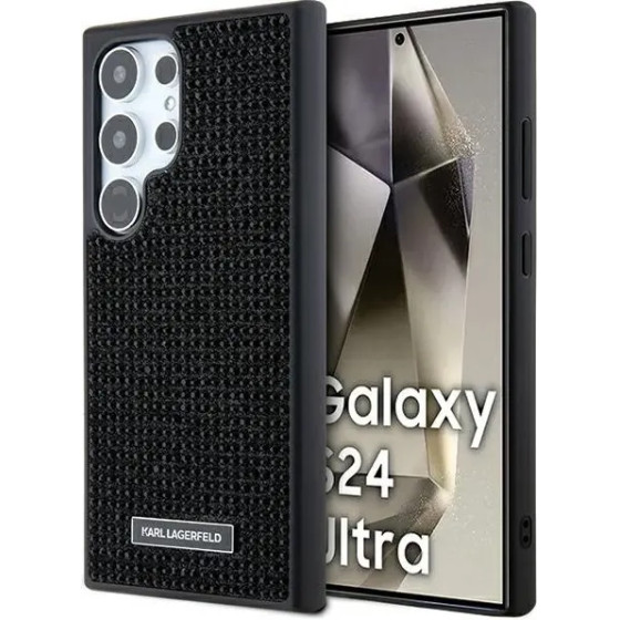 Karl Lagerfeld Rhinestone Metal Logo case for Samsung Galaxy S24 Ultra - black - (KF001965-0)