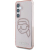 Karl Lagerfeld Rhinestones K. Head Logo Samsung Galaxy S25 Case Pink - (KF002485-0)