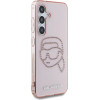 Karl Lagerfeld Rhinestones K. Head Logo Samsung Galaxy S25 Case Pink - (KF002485-0)